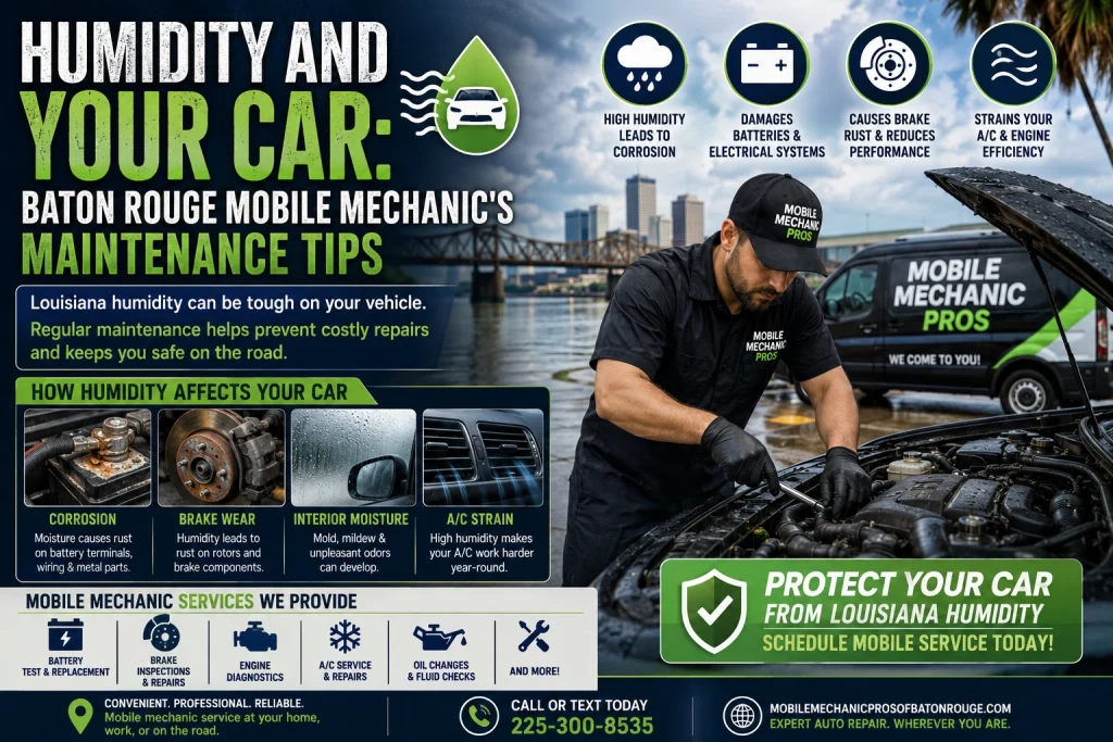 Car maintenance tips for humidity stress