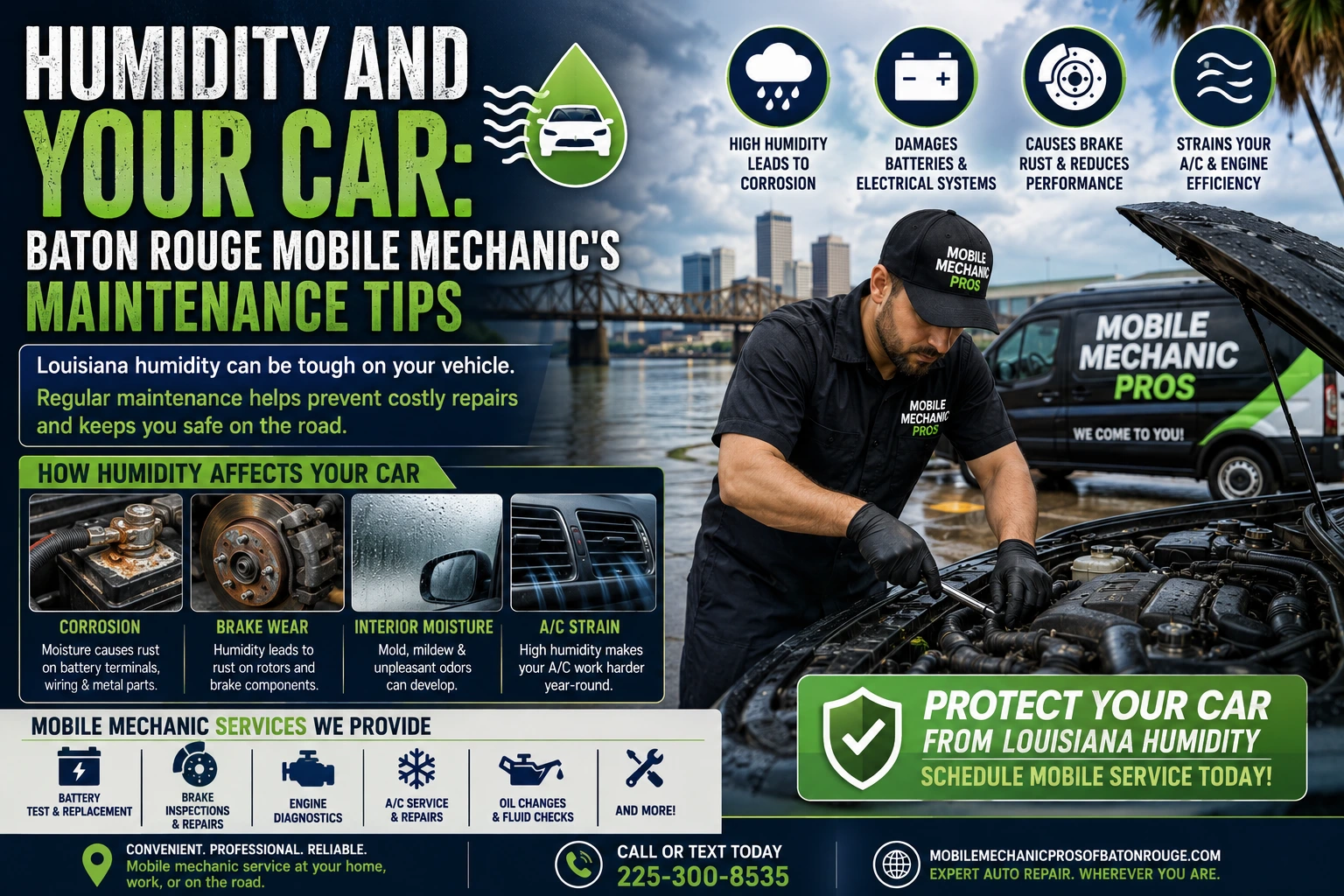Car maintenance tips for humidity stress
